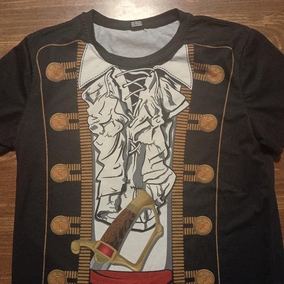 PIRATE T-SHIRT - Large // Costume Cosplay Funny Dress Tee Shirt Top - Picture 5 of 6